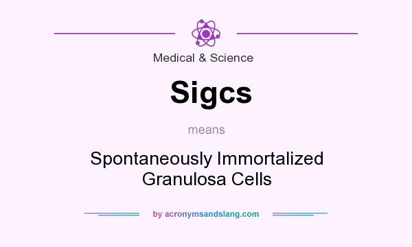 What does Sigcs mean? It stands for Spontaneously Immortalized Granulosa Cells