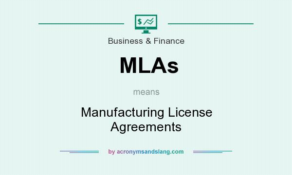 What does MLAs mean? It stands for Manufacturing License Agreements