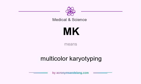 What does MK mean? It stands for multicolor karyotyping