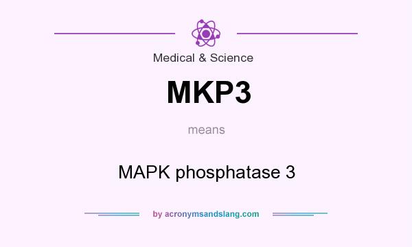 What does MKP3 mean? It stands for MAPK phosphatase 3