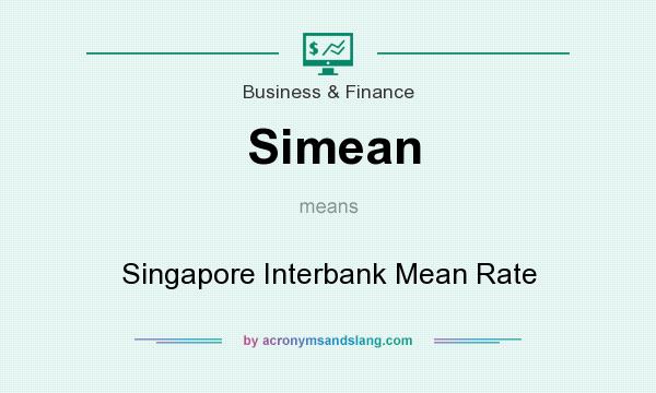 What does Simean mean? It stands for Singapore Interbank Mean Rate
