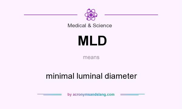 What does MLD mean? It stands for minimal luminal diameter