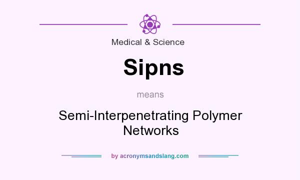 What does Sipns mean? It stands for Semi-Interpenetrating Polymer Networks