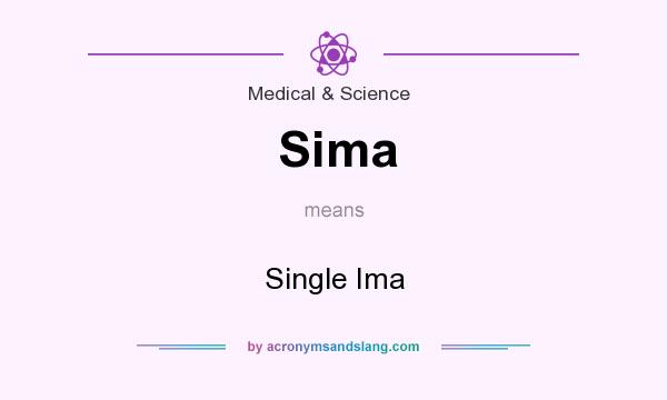 What does Sima mean? It stands for Single Ima