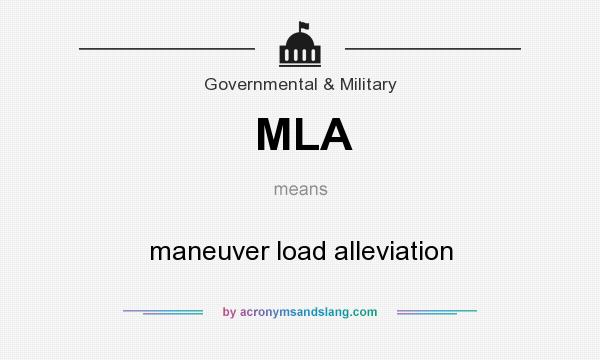 What does MLA mean? It stands for maneuver load alleviation
