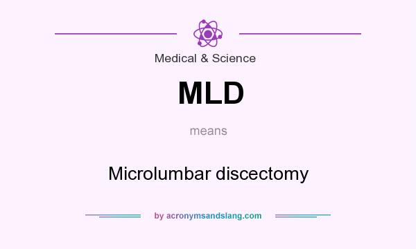 What does MLD mean? It stands for Microlumbar discectomy