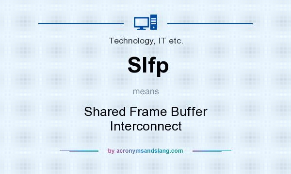 What does Slfp mean? It stands for Shared Frame Buffer Interconnect