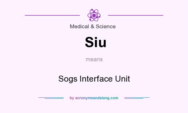 What does Siu mean? It stands for Sogs Interface Unit