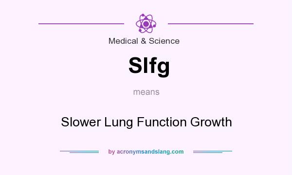 What does Slfg mean? It stands for Slower Lung Function Growth