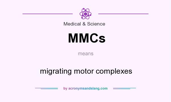 What does MMCs mean? It stands for migrating motor complexes