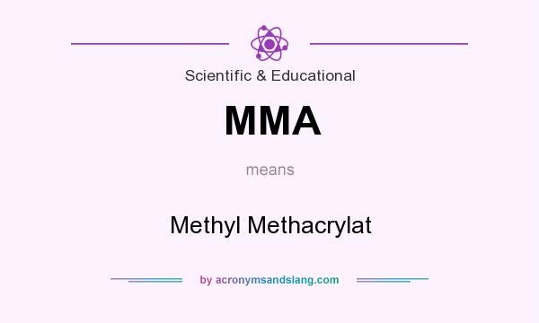 What does MMA mean? It stands for Methyl Methacrylat