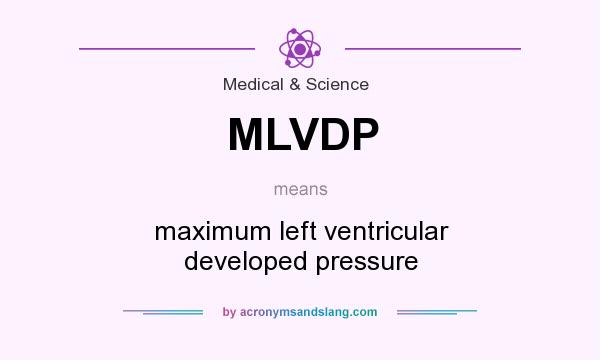 What does MLVDP mean? It stands for maximum left ventricular developed pressure