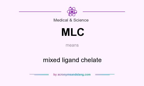 What does MLC mean? It stands for mixed ligand chelate