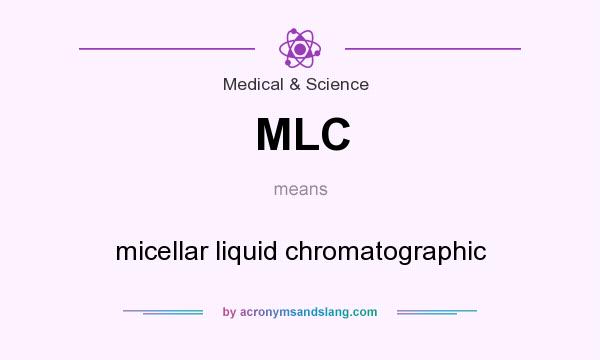 What does MLC mean? It stands for micellar liquid chromatographic
