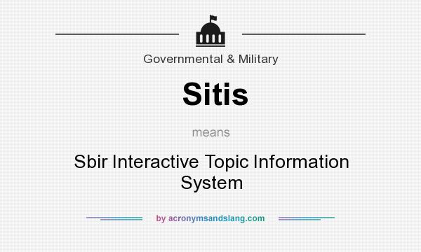 What does Sitis mean? It stands for Sbir Interactive Topic Information System