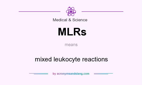 What does MLRs mean? It stands for mixed leukocyte reactions