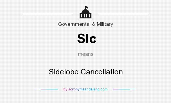 What does Slc mean? It stands for Sidelobe Cancellation