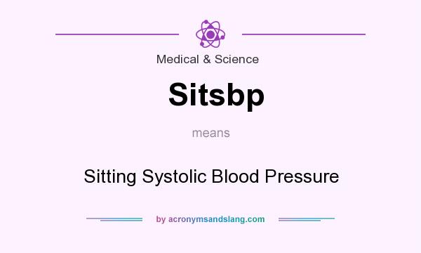 What does Sitsbp mean? It stands for Sitting Systolic Blood Pressure