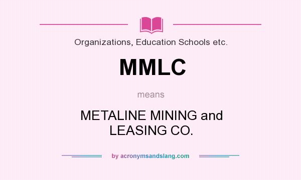 What does MMLC mean? It stands for METALINE MINING and LEASING CO.