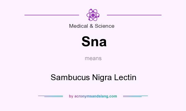 What does Sna mean? It stands for Sambucus Nigra Lectin