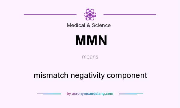 What does MMN mean? It stands for mismatch negativity component