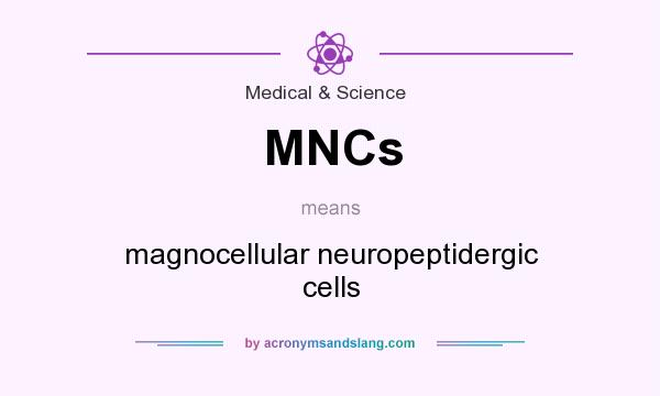 What does MNCs mean? It stands for magnocellular neuropeptidergic cells