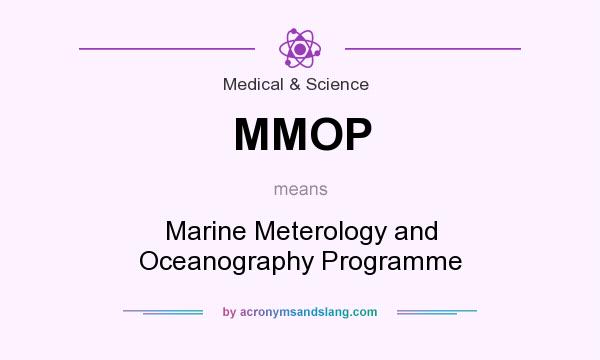 What does MMOP mean? It stands for Marine Meterology and Oceanography Programme