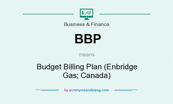 What does BBP mean? It stands for Budget Billing Plan (Enbridge Gas; Canada)