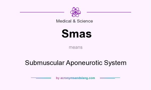 What does Smas mean? It stands for Submuscular Aponeurotic System