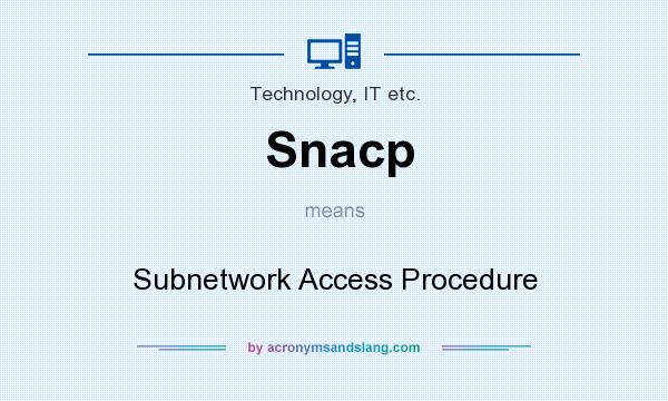 What does Snacp mean? It stands for Subnetwork Access Procedure