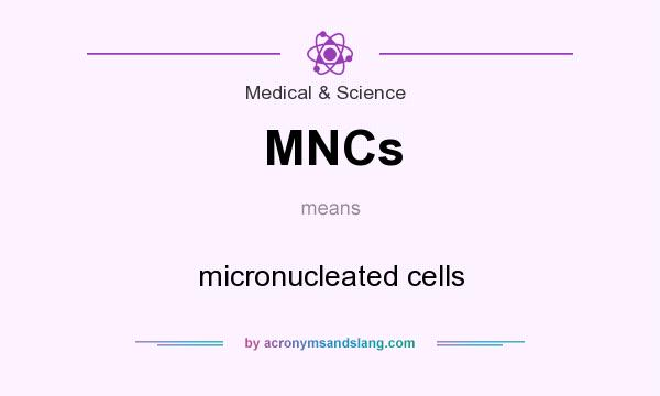 What does MNCs mean? It stands for micronucleated cells