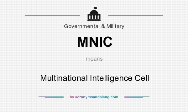 What does MNIC mean? It stands for Multinational Intelligence Cell