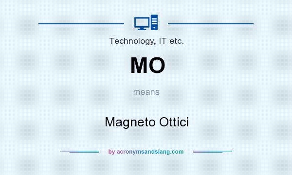 What does MO mean? It stands for Magneto Ottici