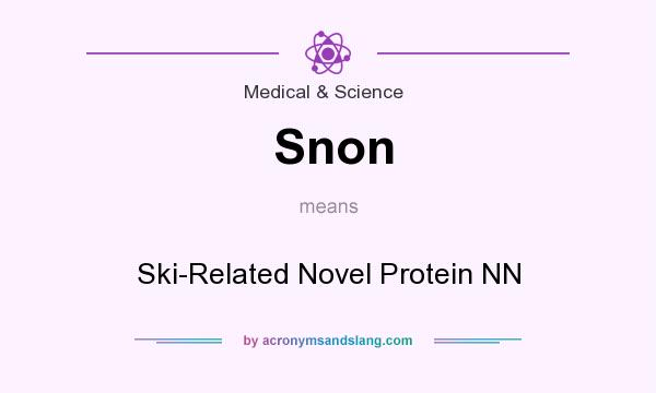 What does Snon mean? It stands for Ski-Related Novel Protein NN