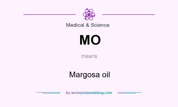 What does MO mean? It stands for Margosa oil
