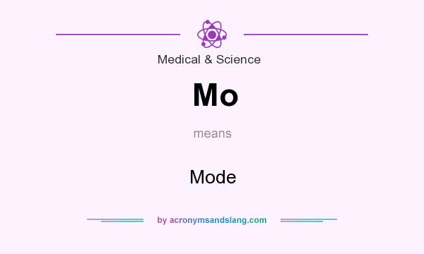 What does Mo mean? It stands for Mode