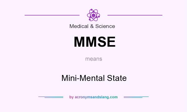 What does MMSE mean? It stands for Mini-Mental State