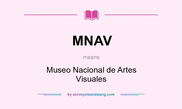 What does MNAV mean? It stands for Museo Nacional de Artes Visuales