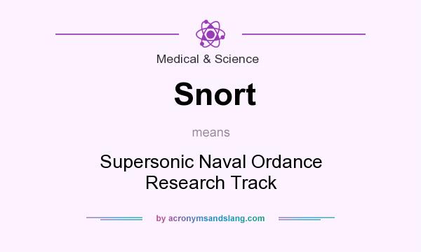What does Snort mean? It stands for Supersonic Naval Ordance Research Track