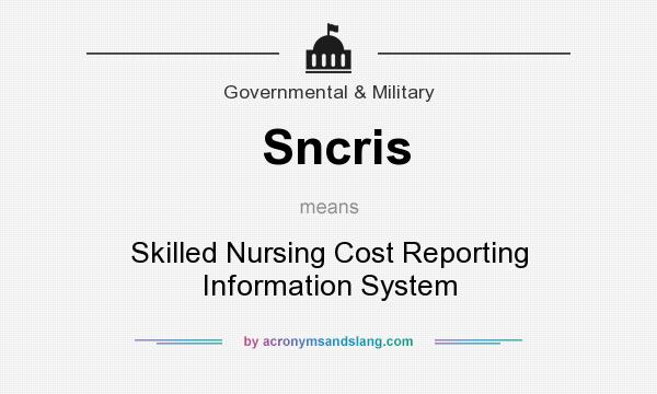 What does Sncris mean? It stands for Skilled Nursing Cost Reporting Information System