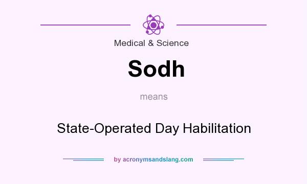 What does Sodh mean? It stands for State-Operated Day Habilitation