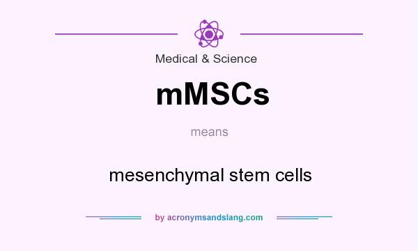 What does mMSCs mean? It stands for mesenchymal stem cells