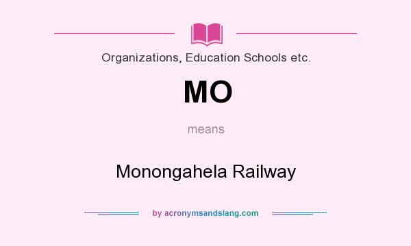What does MO mean? It stands for Monongahela Railway