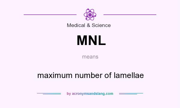 What does MNL mean? It stands for maximum number of lamellae