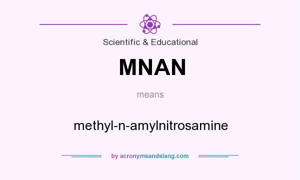 What does MNAN mean? It stands for methyl-n-amylnitrosamine