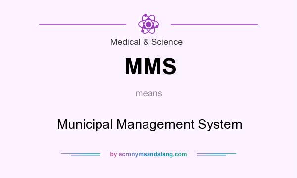 What does MMS mean? It stands for Municipal Management System