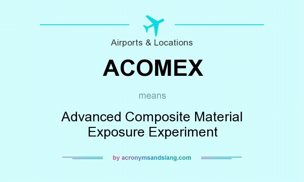 What does ACOMEX mean? It stands for Advanced Composite Material Exposure Experiment