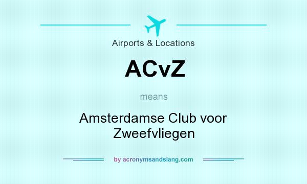 What does ACvZ mean? It stands for Amsterdamse Club voor Zweefvliegen