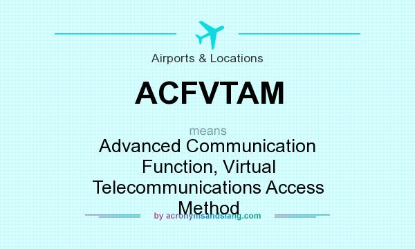 What does ACFVTAM mean? It stands for Advanced Communication Function, Virtual Telecommunications Access Method
