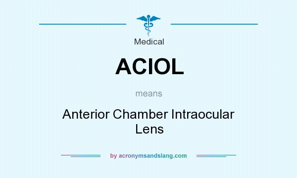 What does ACIOL mean? It stands for Anterior Chamber Intraocular Lens